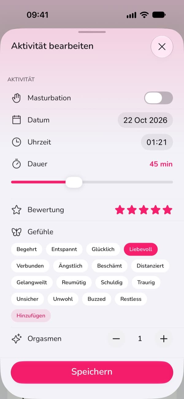 Eine neue Begegnung in LoveLust eintragen