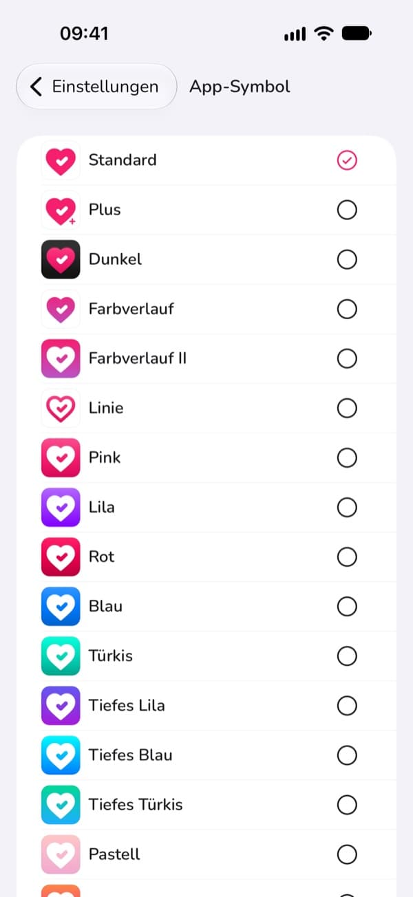 Ein anderes Icon für LoveLust auf dem Home-Bildschirm auswählen