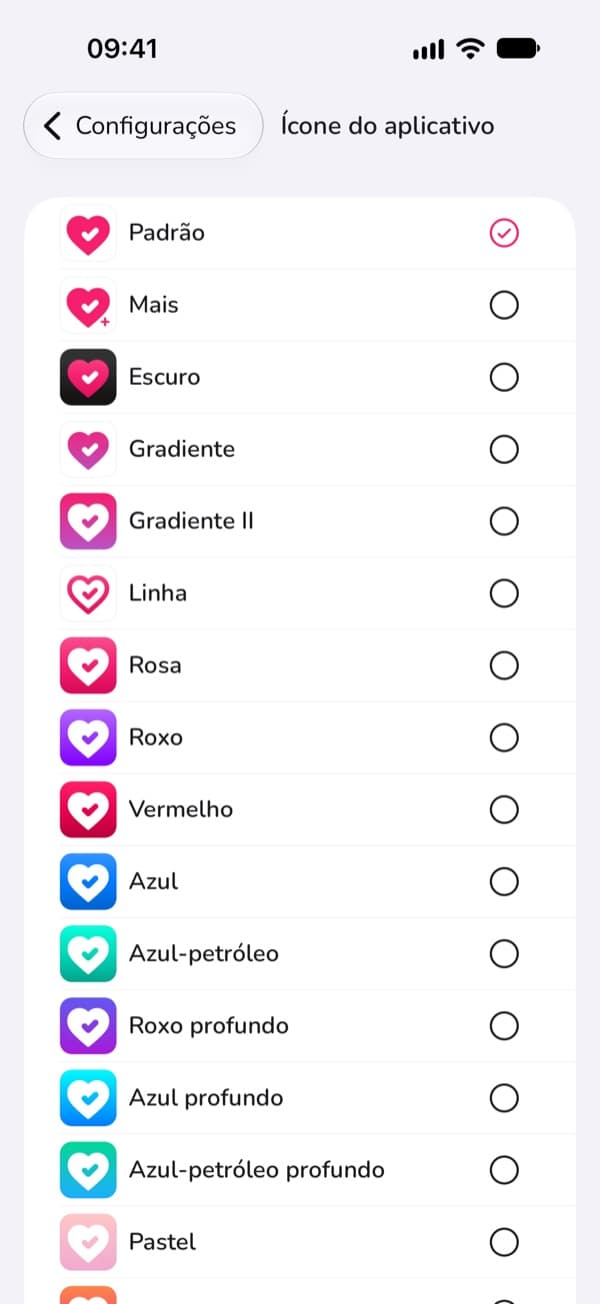 Escolhendo outro ícone para o LoveLust na tela de início