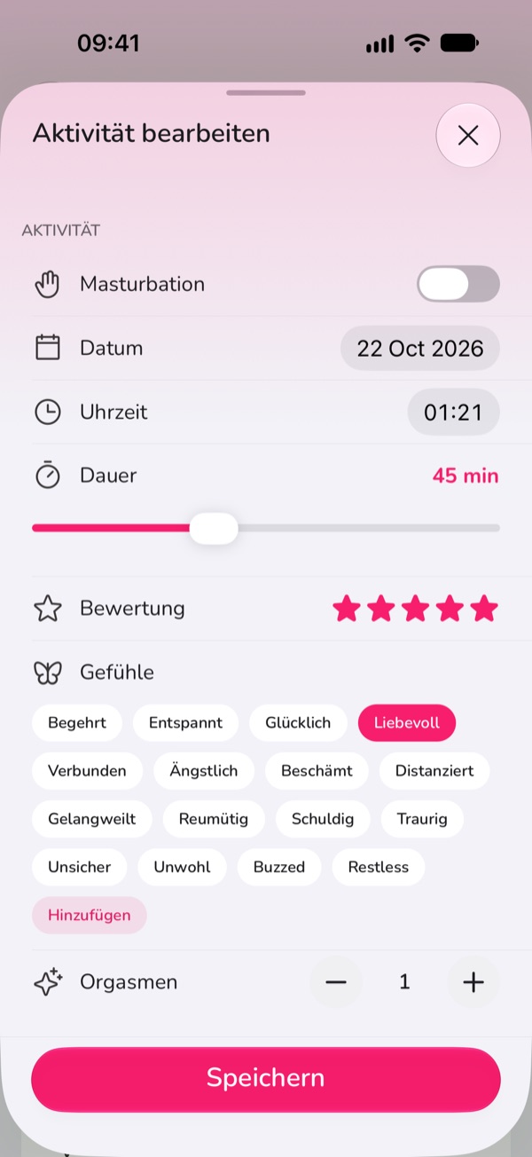 Eine neue Begegnung in LoveLust eintragen