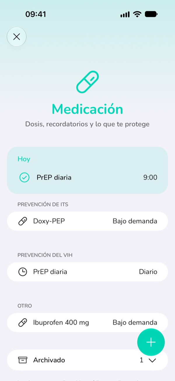 La medicación en LoveLust: PrEP diaria, Doxy-PEP bajo demanda y recordatorios